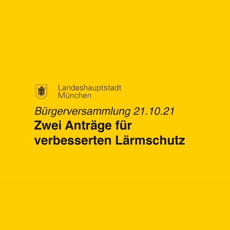 Zwei Anträge für besseren Lärmschutz